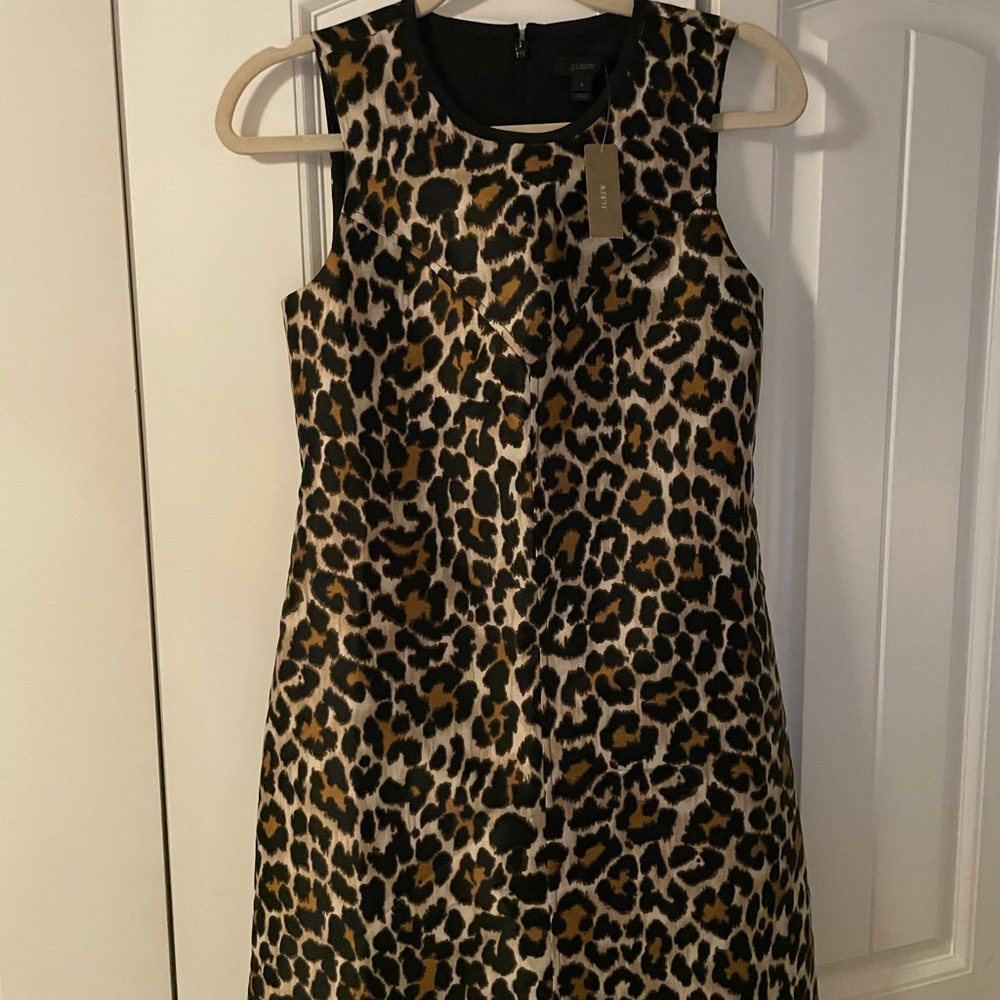 J Crew leopard dress. NWT.